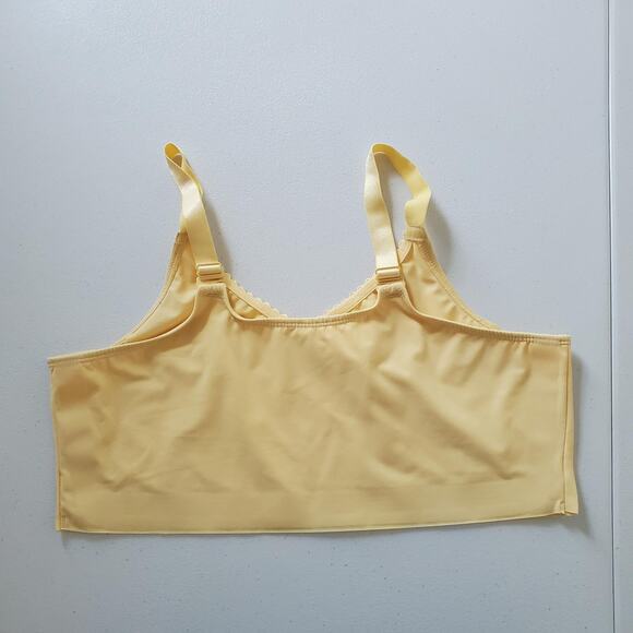 Ruby Ribbon Bra Womens 40 Yellow Style 1868 Wireless Stretch Camisole Support - - Picture 3 of 7